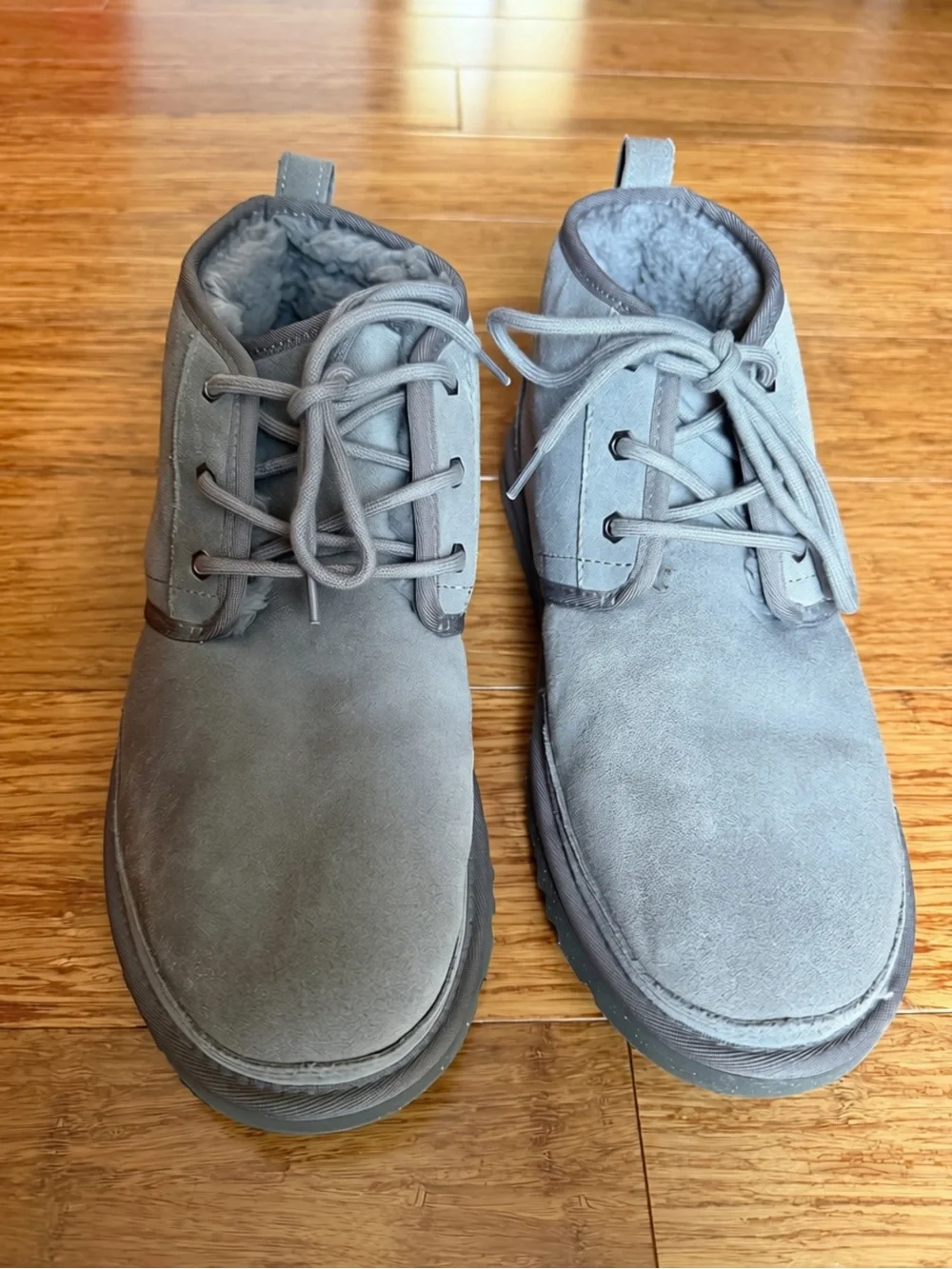 UGG Gray Suede Lace-Up Chukka Boots - Size 11 - New!